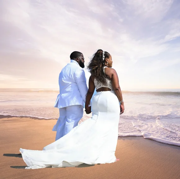 Wedding dress worn only Both been dry